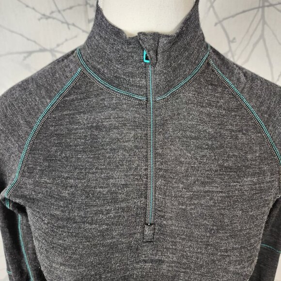 Mountain Warehouse Charcoal 100% Merino Wool Half Zip Pullover - Picture 2 of 8